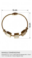 Elysian Greek Key Gold Bangle