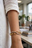 Aurora Geometric Gold Bangle