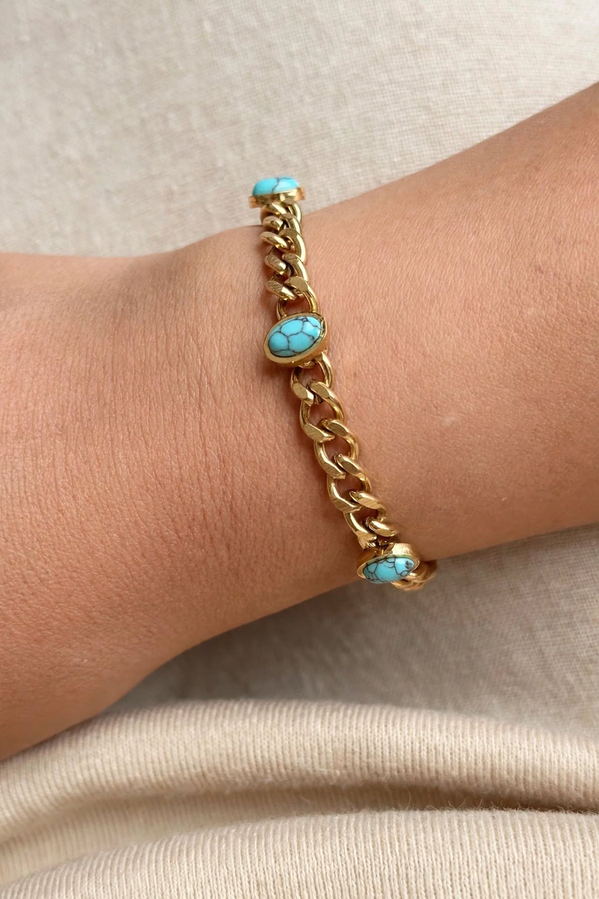 Azure Link Turquoise Chain Bracelet