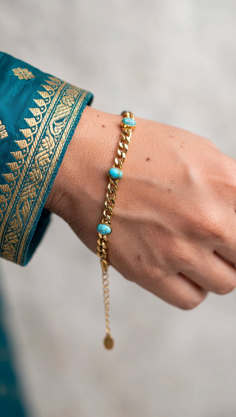 Azure Link Turquoise Chain Bracelet