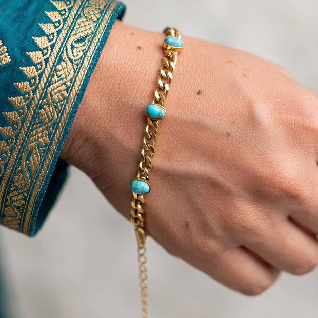 Azure Link Turquoise Chain Bracelet