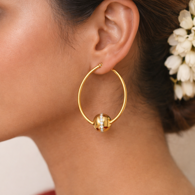 Bead Tear Drop Hoops