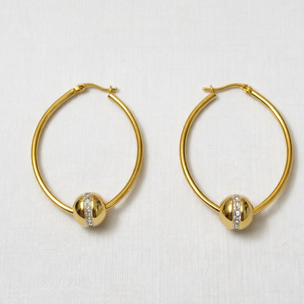 Bead Tear Drop Hoops