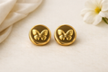 Butterfly Coin Style Studs