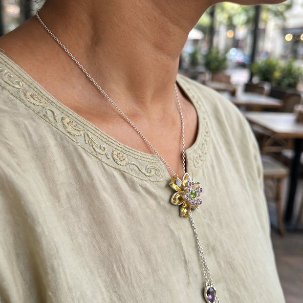 Zevrra Luminary Floral Drop Chain
