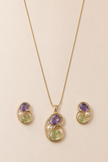 Zevrra Celestia Glow Pendant and Ear rings  Set