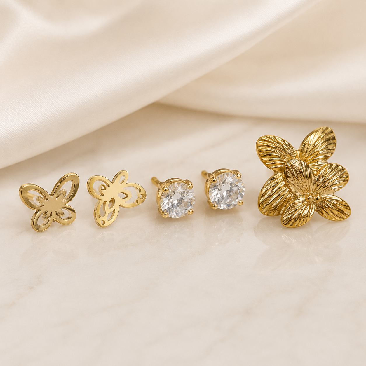 Butterfly luxe trio earrings