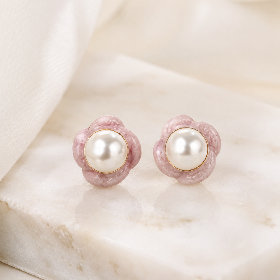 Bloom Pearl Studs