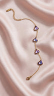 Ocean Aura Heart Link Bracelet