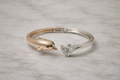 Rose Gold & Silver Open Cuff Bangle