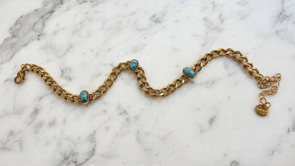 Azure Link Turquoise Chain Bracelet