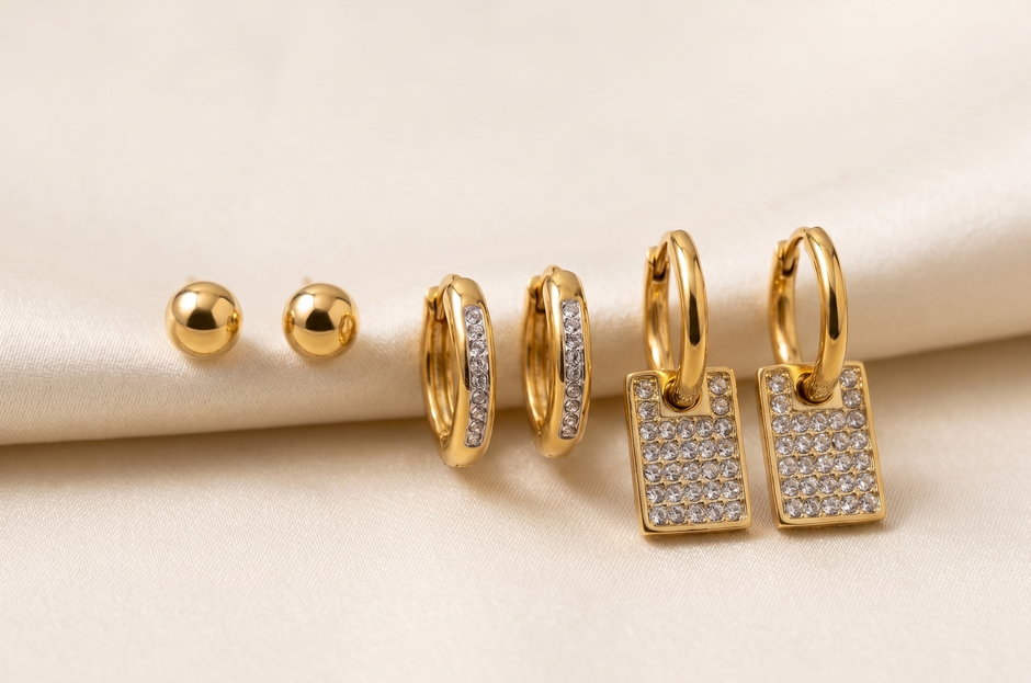 The Aura Trio Earrings set