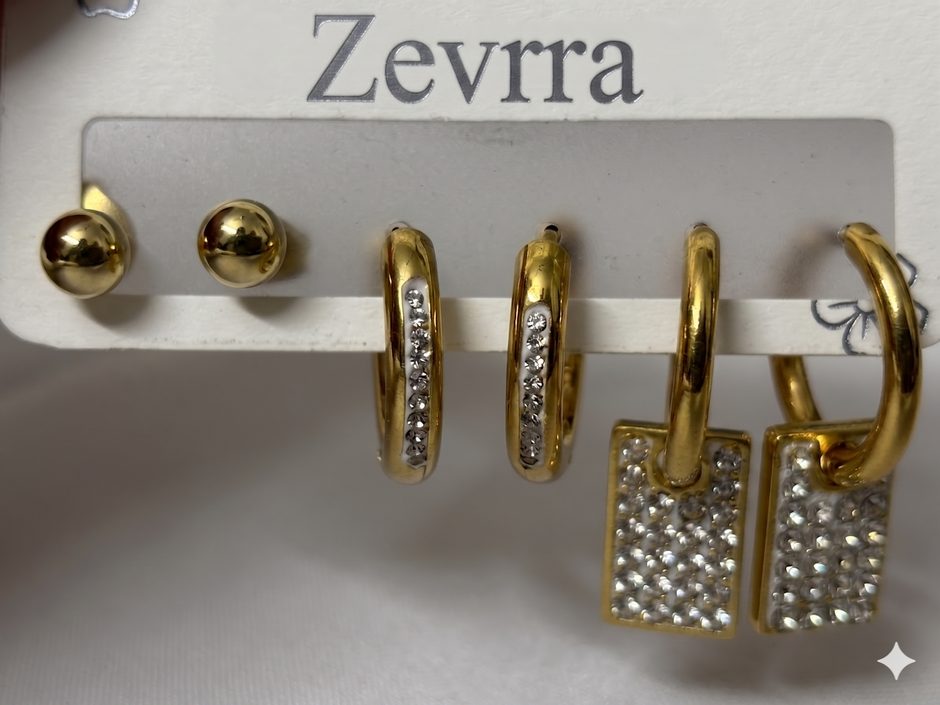 The Aura Trio Earrings set