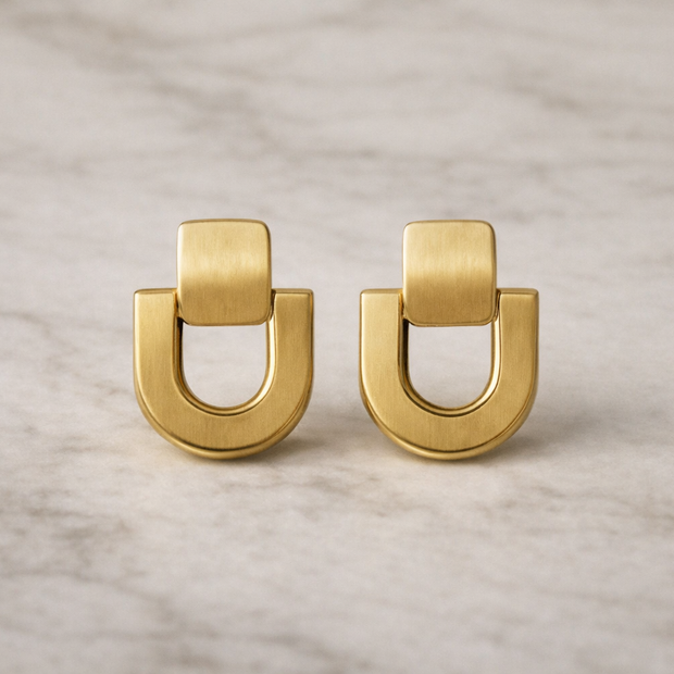 Geomatric U Shaped Hoops