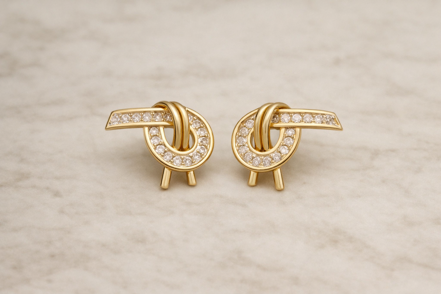 Gold Knot Style Studs