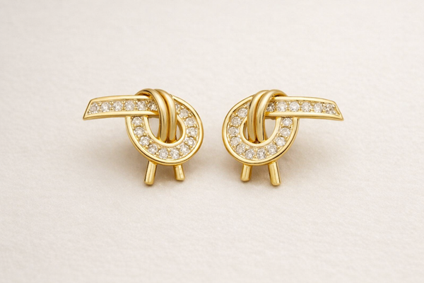 Gold Knot Style Studs