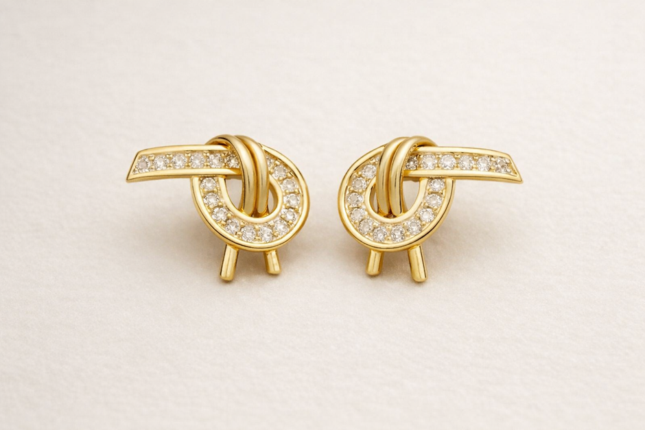 Gold Knot Style Studs