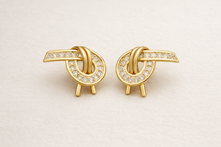 Gold Knot Style Studs