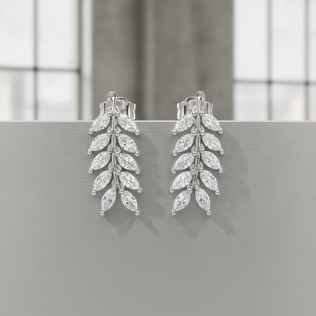 Clip-On Tone Leaf Studs