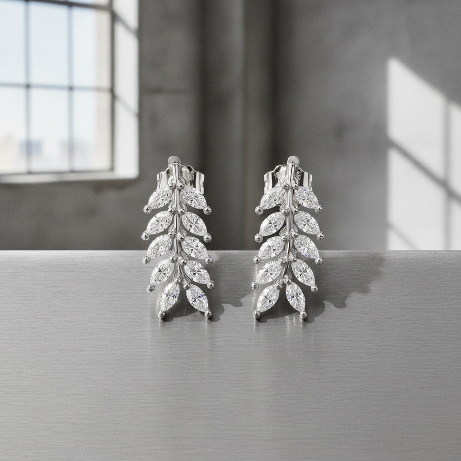 Clip-On Tone Leaf Studs