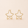 Star Shaped hoops With Crystal Bar Detail