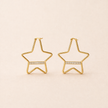 Star Shaped hoops With Crystal Bar Detail