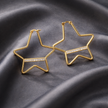 Star Shaped hoops With Crystal Bar Detail