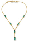 Emerald Luxe green Baguette Y-Necklace