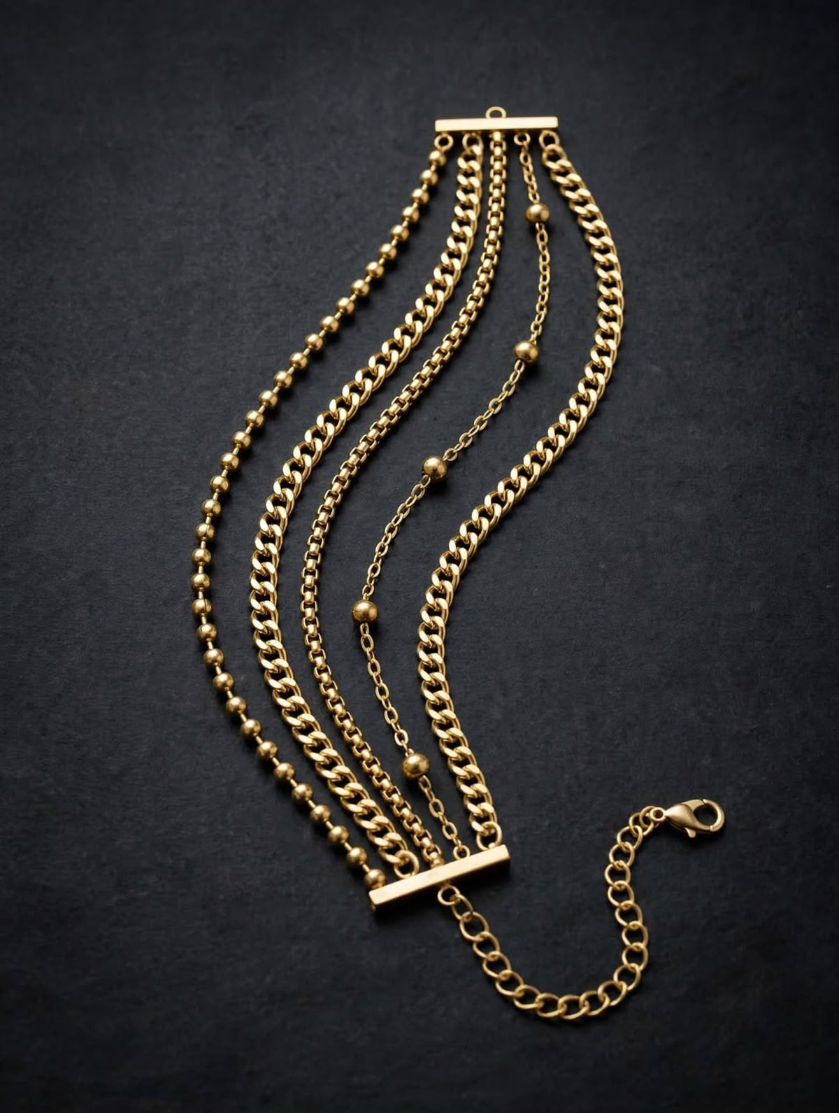Celestia Luxe Multi‑Chain Bracelet