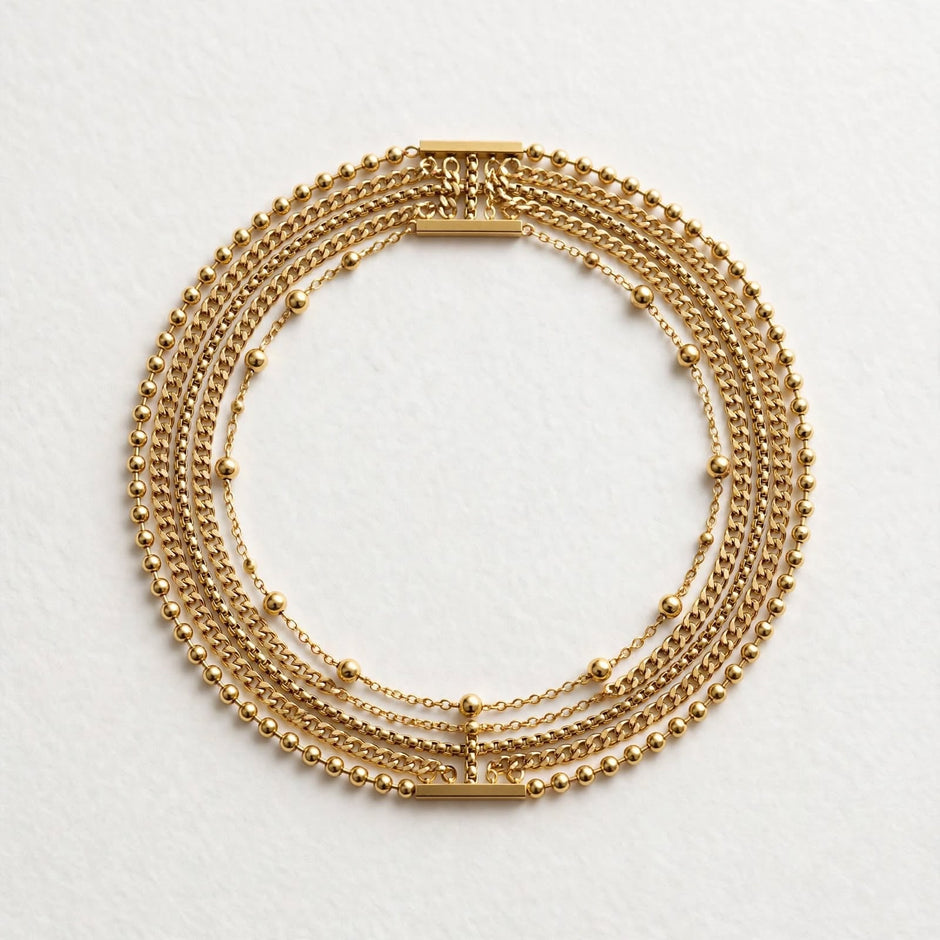 Celestia Luxe Multi‑Chain Bracelet