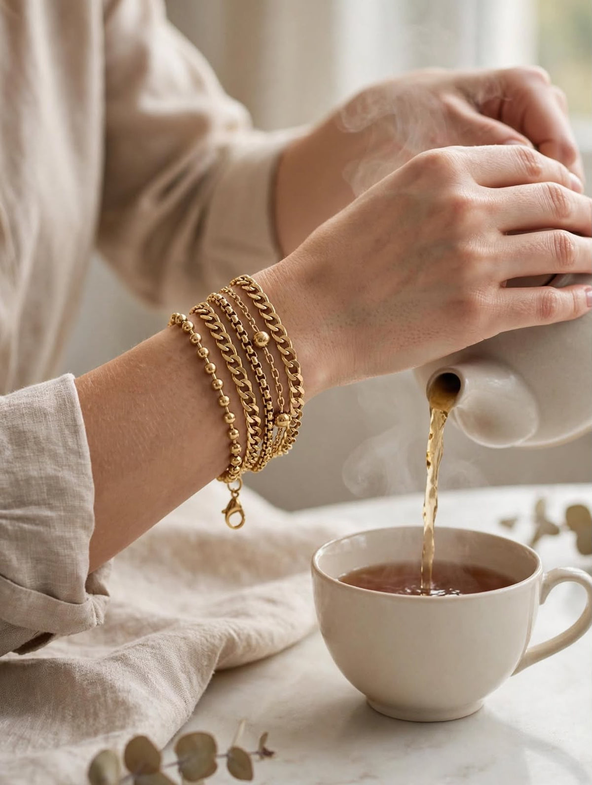 Celestia Luxe Multi‑Chain Bracelet