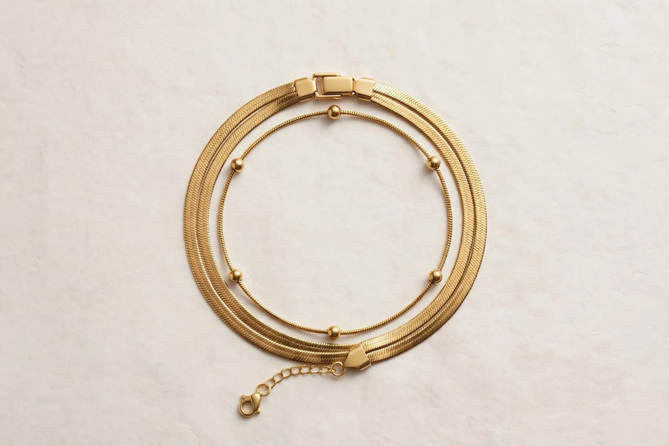 Aurora Dual‑Chain Gold Bracelet/Anklet