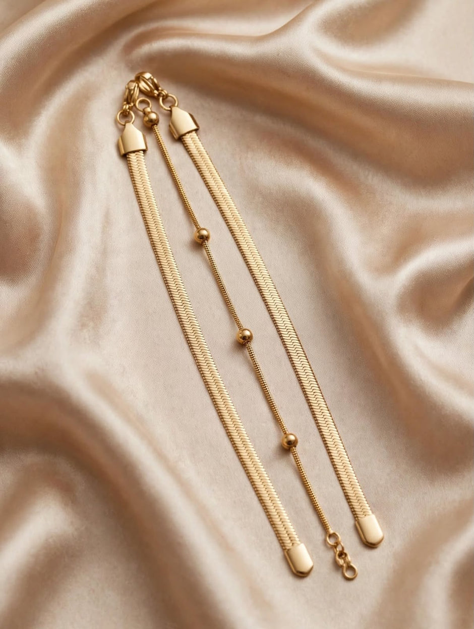 Aurora Dual‑Chain Gold Bracelet/Anklet
