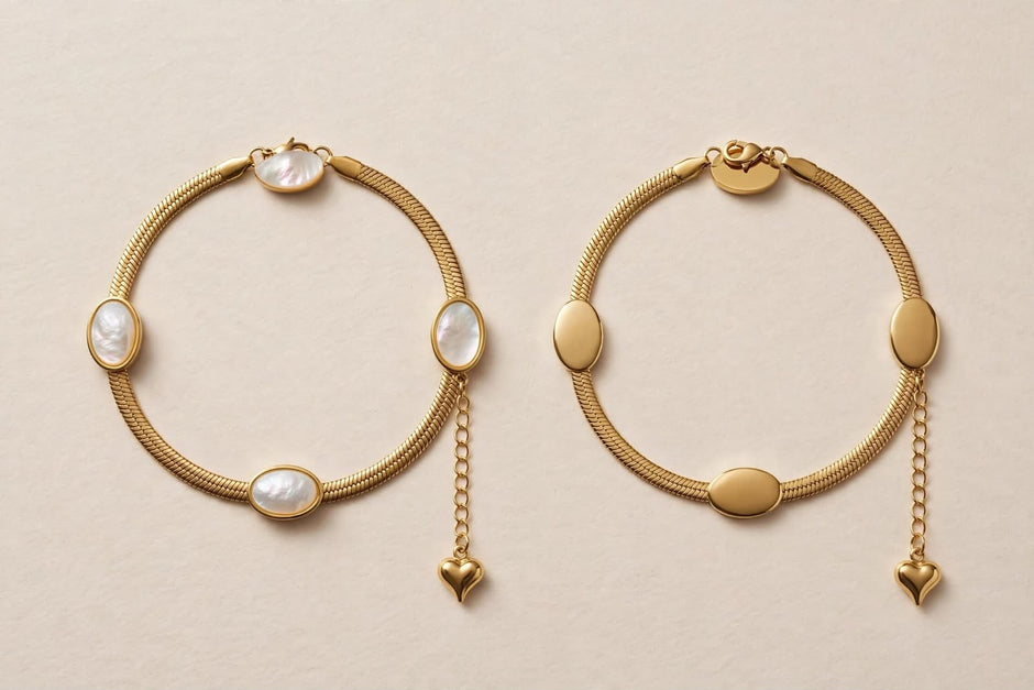 Serenity Pearl Charm Gold Bracelet