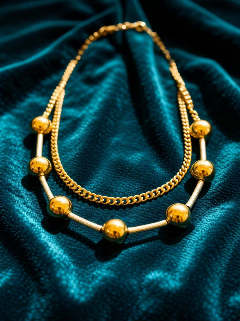 Golden Bead Harmony Necklace