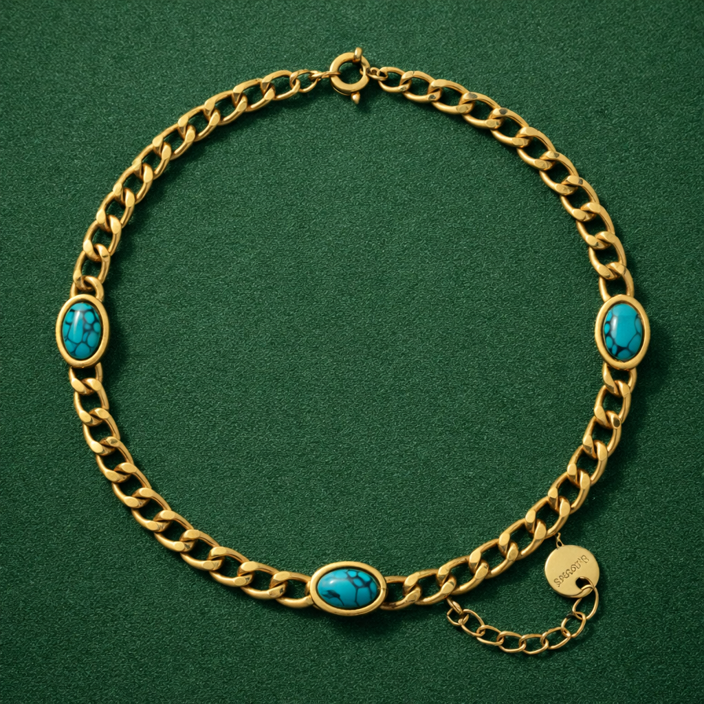 Azure Link Turquoise Chain Bracelet
