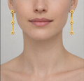 Golden Daisy Cascade Drop Earrings