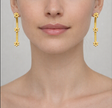 Golden Daisy Cascade Drop Earrings