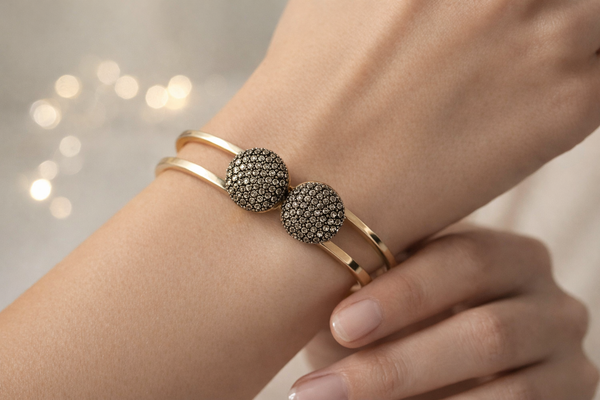 Lustre Dual‑Band Anti‑Tarnish Bangle