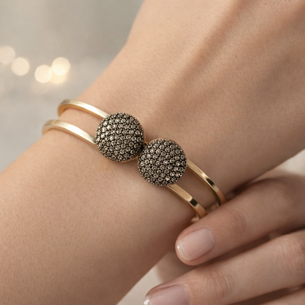 Lustre Dual‑Band Anti‑Tarnish Bangle