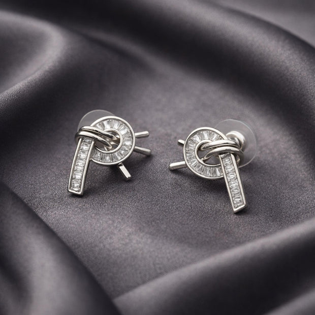 Silver Knot Style Studs
