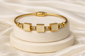Elysian Greek Key Gold Bangle