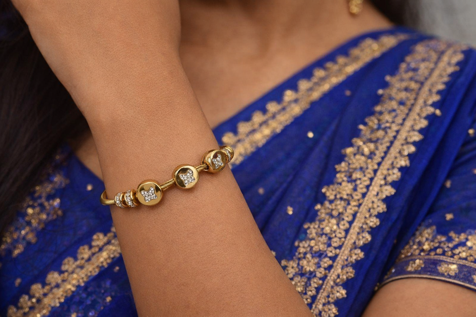 Butterfly Whisper Gold Bangle