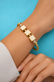 Elysian Greek Key Gold Bangle