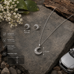 Moonlit sparkle pendant and Earrings set