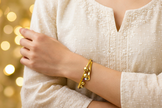 Aurora Gleam Gold Bangle