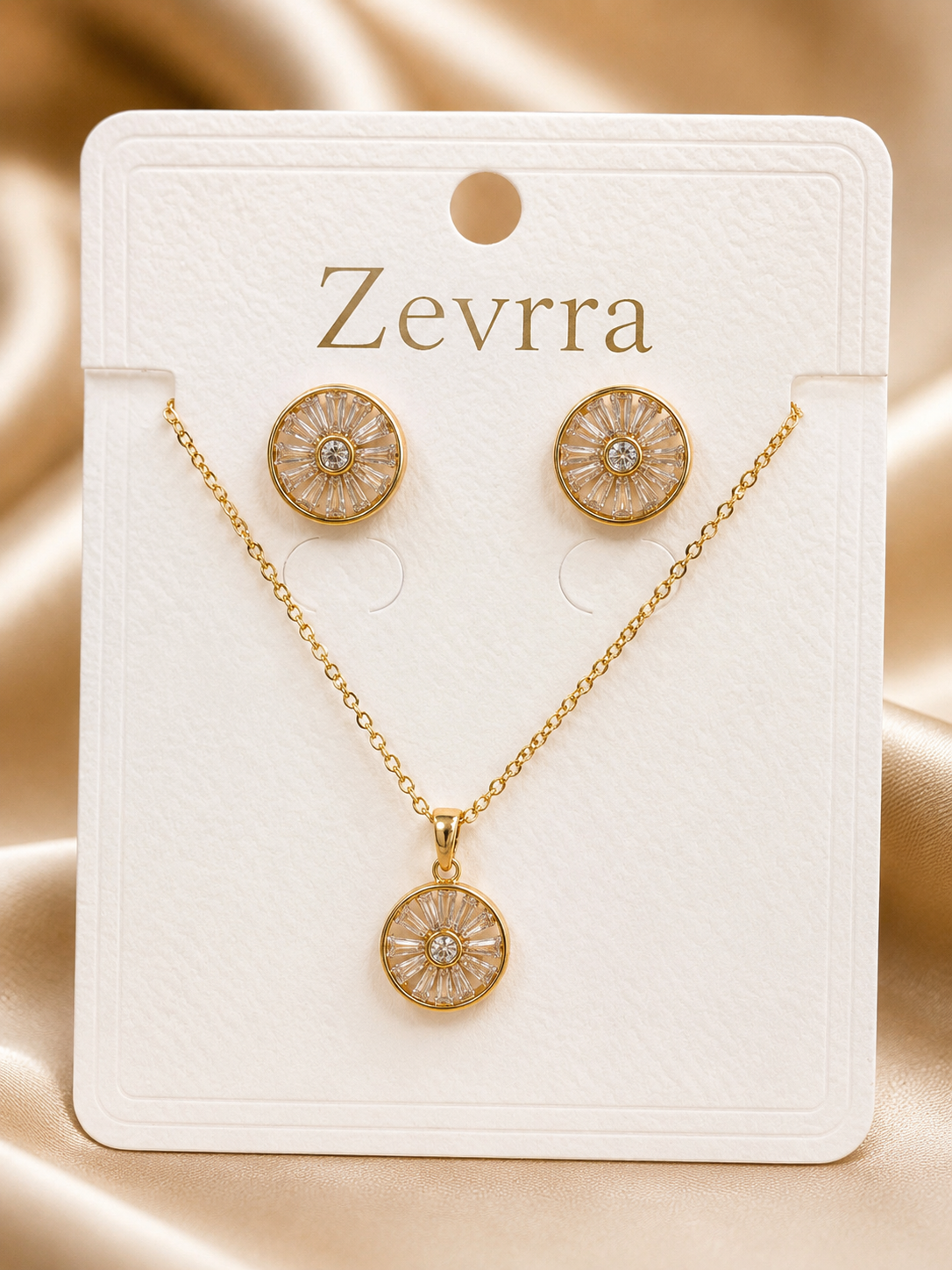 Glow Crystal Pendant and Earrings Set