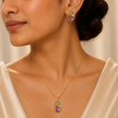 Zevrra Celestia Glow Pendant and Ear rings  Set